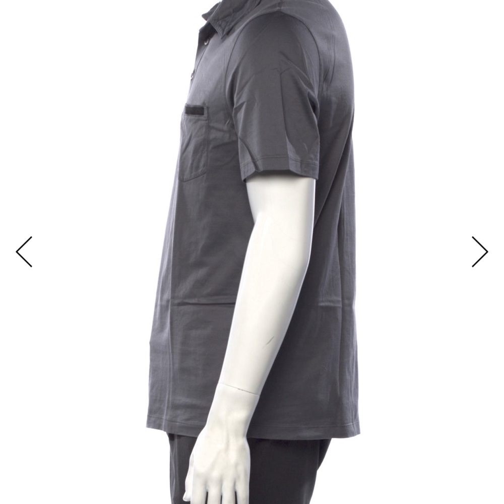 Prada Charcoal Short Sleeve Polo Shirt - Picture 3 of 4